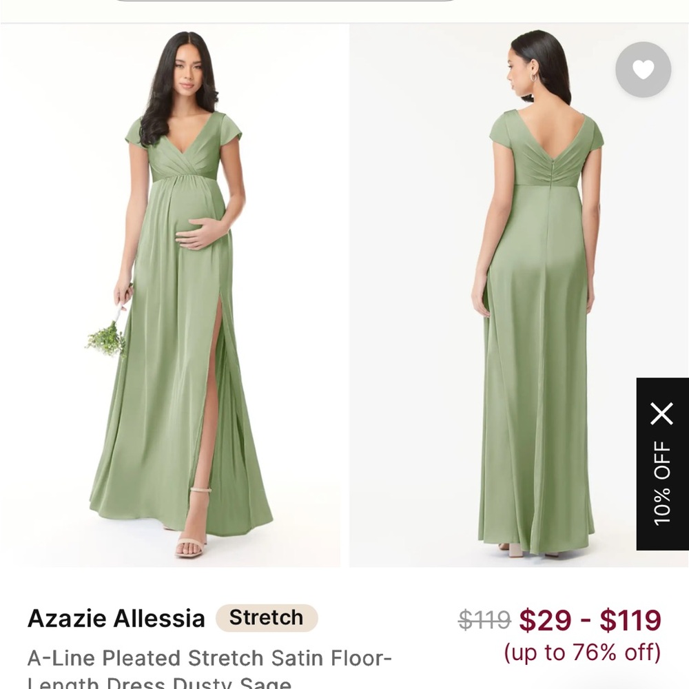Azazie Allessia Maternity Bridesmaid Dress; Dusty Sage